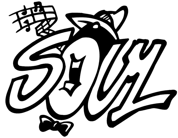 Soul music lettering vinyl sticker. Customize on line. Music 061-0278